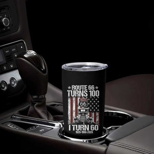 Route Highway 66 Turns 100 I Turn 60 Tumbler Cup Vintage 1966 America Road Sign America Antique Car Lover 60th Birthday Gift