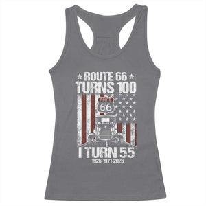 Route Highway 66 Turns 100 I Turn 55 Racerback Tank Top Vintage 1971 America Road Sign America Antique Car Lover 55th Birthday Gift