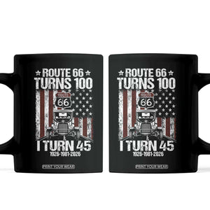 Route Highway 66 Turns 100 I Turn 45 Coffee Mug Vintage 1981 America Road Sign America Antique Car Lover 45th Birthday Gift