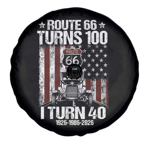 Route Highway 66 Turns 100 I Turn 40 Spare Tire Cover Vintage 1986 America Road Sign America Antique Car Lover 40th Birthday Gift