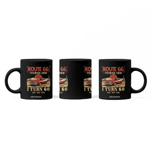 Route Highway 66 Turns 100 I Turn 60 Coffee Mug Vintage 1966 Road Sign 60th Birthday Muscle Car Lover Gift