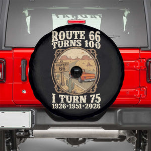 Route Highway 66 Turns 100 I Turn 75 Spare Tire Cover Vintage 1951 Road Sign Classic Pickup Truck Lover 75th Birthday Gift