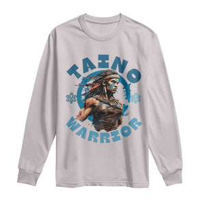 Taino Warrior Boricua Boriken Pride Indigenous Puerto Rican Long Sleeve Shirt TS14 Ice Gray Print Your Wear