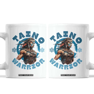 Taino Warrior Boricua Boriken Pride Indigenous Puerto Rican Coffee Mug TS14 White Print Your Wear