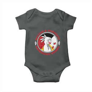 MMIW Missing and Murdered Indigenous Women Red Hand Baby Onesie TS14 Dark Heather Print Your Wear