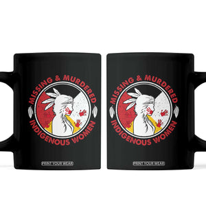 MMIW Missing and Murdered Indigenous Women Red Hand Coffee Mug TS14 Black Print Your Wear
