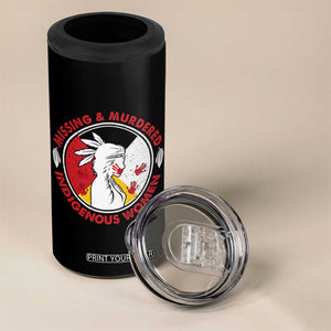 MMIW Missing and Murdered Indigenous Women Red Hand 4 in 1 Can Cooler Tumbler TS14 Print Your Wear