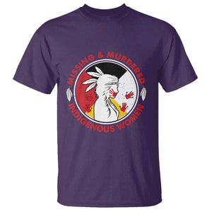 MMIW Missing and Murdered Indigenous Women Red Hand T Shirt TS14 Purple Print Your Wear