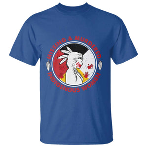 MMIW Missing and Murdered Indigenous Women Red Hand T Shirt TS14 Royal Blue Print Your Wear