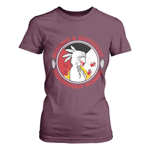 MMIW Missing and Murdered Indigenous Women Red Hand T Shirt For Women TS14 Maroon Print Your Wear