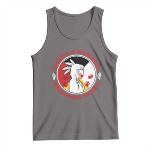 MMIW Missing and Murdered Indigenous Women Red Hand Tank Top TS14 Deep Heather Print Your Wear