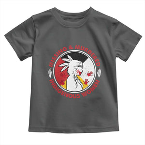 MMIW Missing and Murdered Indigenous Women Red Hand Toddler T Shirt TS14 Dark Heather Print Your Wear