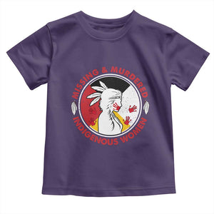 MMIW Missing and Murdered Indigenous Women Red Hand Toddler T Shirt TS14 Purple Print Your Wear