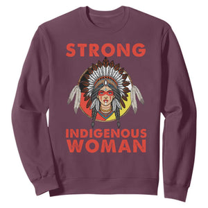 MMIW Native American Strong Indigenous Woman Sweatshirt TS14 Maroon Print Your Wear