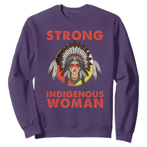 MMIW Native American Strong Indigenous Woman Sweatshirt TS14 Purple Print Your Wear
