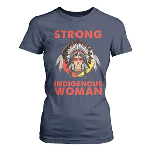 MMIW Native American Strong Indigenous Woman T Shirt For Women TS14 Navy Print Your Wear