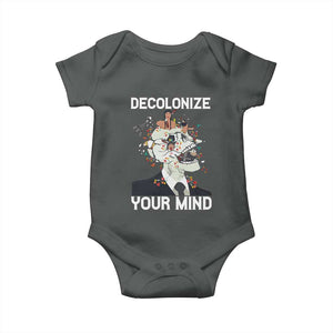 Indigenous People Native American Baby Onesie Decolonize Your Mind TS14 Dark Heather Print Your Wear