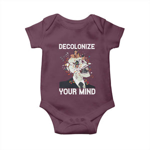 Indigenous People Native American Baby Onesie Decolonize Your Mind TS14 Maroon Print Your Wear