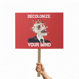 Indigenous People Native American Protest Sign Decolonize Your Mind TS14 Horizontal 18" × 24" Red Print Your Wear
