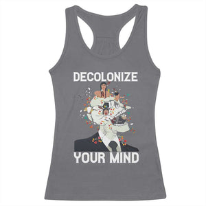Indigenous People Native American Racerback Tank Top Decolonize Your Mind TS14 Charcoal Print Your Wear
