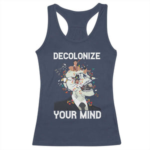 Indigenous People Native American Racerback Tank Top Decolonize Your Mind TS14 Navy Print Your Wear