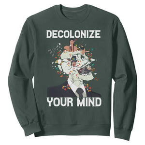 Indigenous People Native American Sweatshirt Decolonize Your Mind TS14 Dark Forest Green Print Your Wear