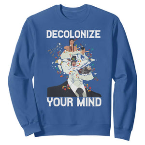 Indigenous People Native American Sweatshirt Decolonize Your Mind TS14 Royal Blue Print Your Wear