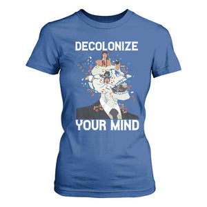 Indigenous People Native American T Shirt For Women Decolonize Your Mind TS14 Royal Blue Print Your Wear