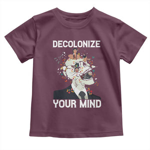Indigenous People Native American Toddler T Shirt Decolonize Your Mind TS14 Maroon Print Your Wear