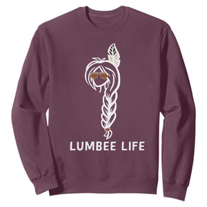 Native American Women Sweatshirt Lumbee American Indian Tribe Indigenous Girl Life TS14 Maroon Print Your Wear