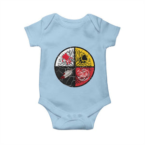 Native American Medicine Wheel MMIW Baby Onesie TS14 Light Blue Print Your Wear