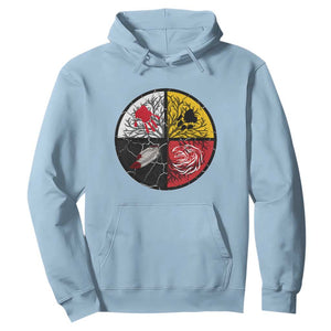 Native American Medicine Wheel MMIW Hoodie TS14 Light Blue Print Your Wear
