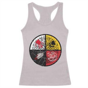 Native American Medicine Wheel MMIW Racerback Tank Top TS14 Ice Gray Print Your Wear