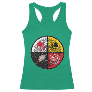 Native American Medicine Wheel MMIW Racerback Tank Top TS14 Irish Green Print Your Wear