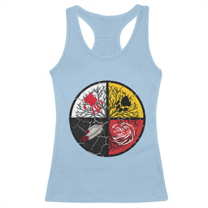 Native American Medicine Wheel MMIW Racerback Tank Top TS14 Light Blue Print Your Wear