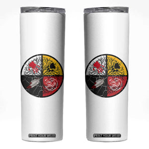Native American Medicine Wheel MMIW Skinny Tumbler TS14 White Print Your Wear