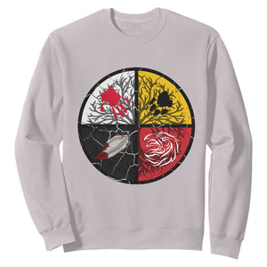 Native American Medicine Wheel MMIW Sweatshirt TS14 Ice Gray Print Your Wear