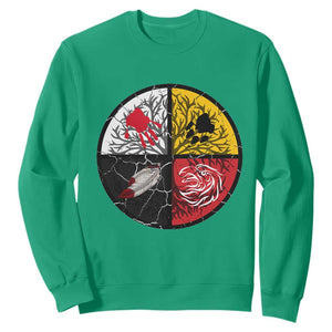 Native American Medicine Wheel MMIW Sweatshirt TS14 Irish Green Print Your Wear