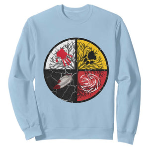 Native American Medicine Wheel MMIW Sweatshirt TS14 Light Blue Print Your Wear