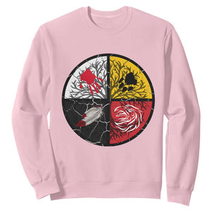 Native American Medicine Wheel MMIW Sweatshirt TS14 Light Pink Print Your Wear