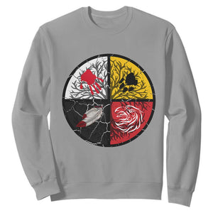 Native American Medicine Wheel MMIW Sweatshirt TS14 Sport Gray Print Your Wear