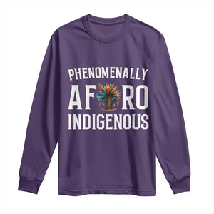 Afro Indigenous Native Pride Phenomenally Indigenous People Long Sleeve Shirt TS14 Purple Print Your Wear