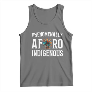 Afro Indigenous Native Pride Phenomenally Indigenous People Tank Top TS14 Black Heather Print Your Wear