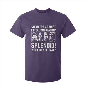 Funny Native American T Shirt For Kid So You Are Against Illegal Immigration Splendid When Do You Leave TS14 Purple Print Your Wear