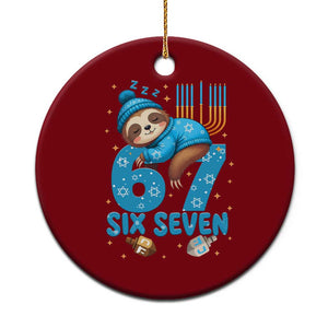 67 Six Seven Meme Ceramic Ornament Funny Hanukkah Sloth TS14 1pc Red Print Your Wear
