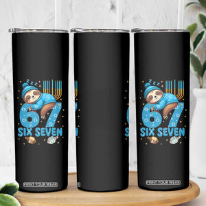 67 Six Seven Meme Skinny Tumbler Funny Hanukkah Sloth TS14 Print Your Wear