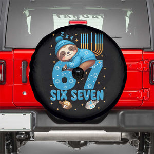 67 Six Seven Meme Spare Tire Cover Funny Hanukkah Sloth TS14 Black Print Your Wear