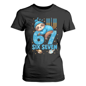 67 Six Seven Meme T Shirt For Women Funny Hanukkah Sloth TS14 Black Print Your Wear