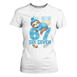 67 Six Seven Meme T Shirt For Women Funny Hanukkah Sloth TS14 White Print Your Wear