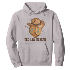 Yee Haw Nukkah Hoodie Funny Cowboy Hanukkah TS14 Ice Gray Print Your Wear